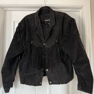 Wilson Women's Black Suede Fringe Jacket